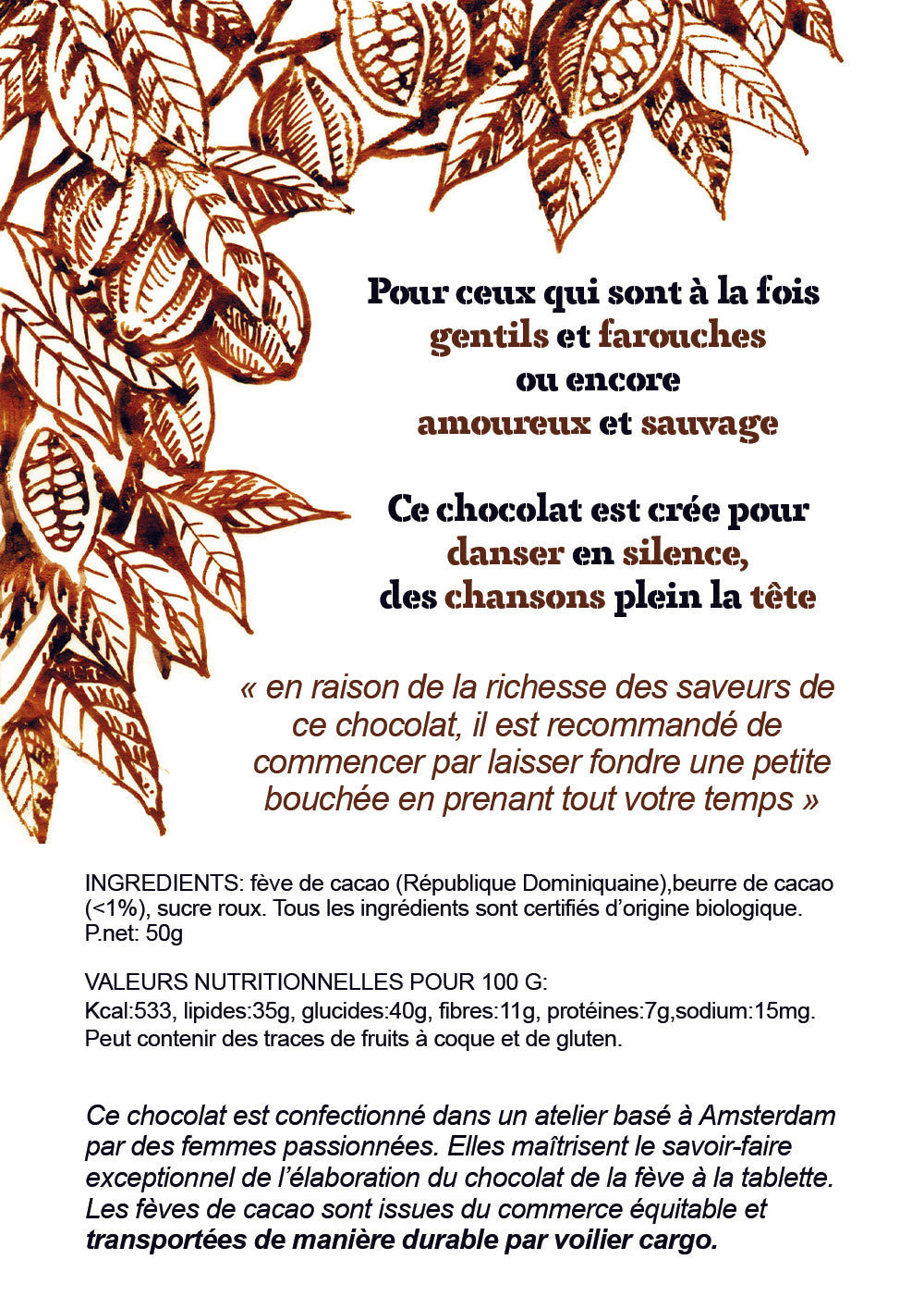 Tablette de chocolat 77%